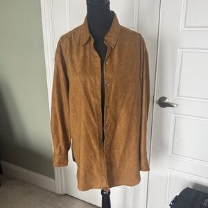 Banana Republic Factory Brown Suede Shirt